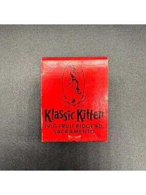 Vintage Matchbook Cover Klassic Kitten Sacramento Go Go Girls Advertising Pinup